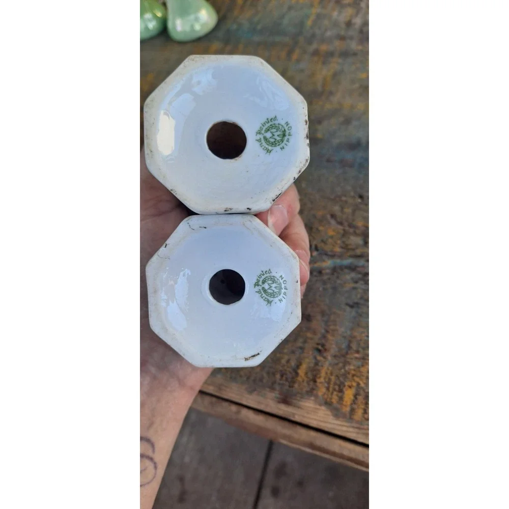 Nippon‎ Hand Painted Floral Salt & Pepper Shakers